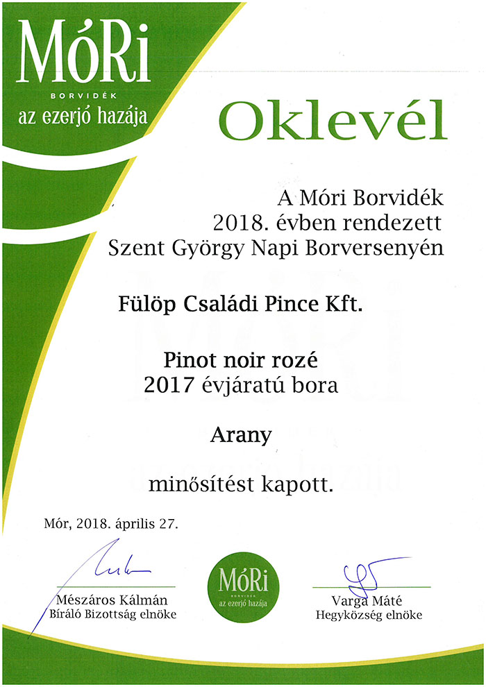 2018. évi Szent György Napi borverseny